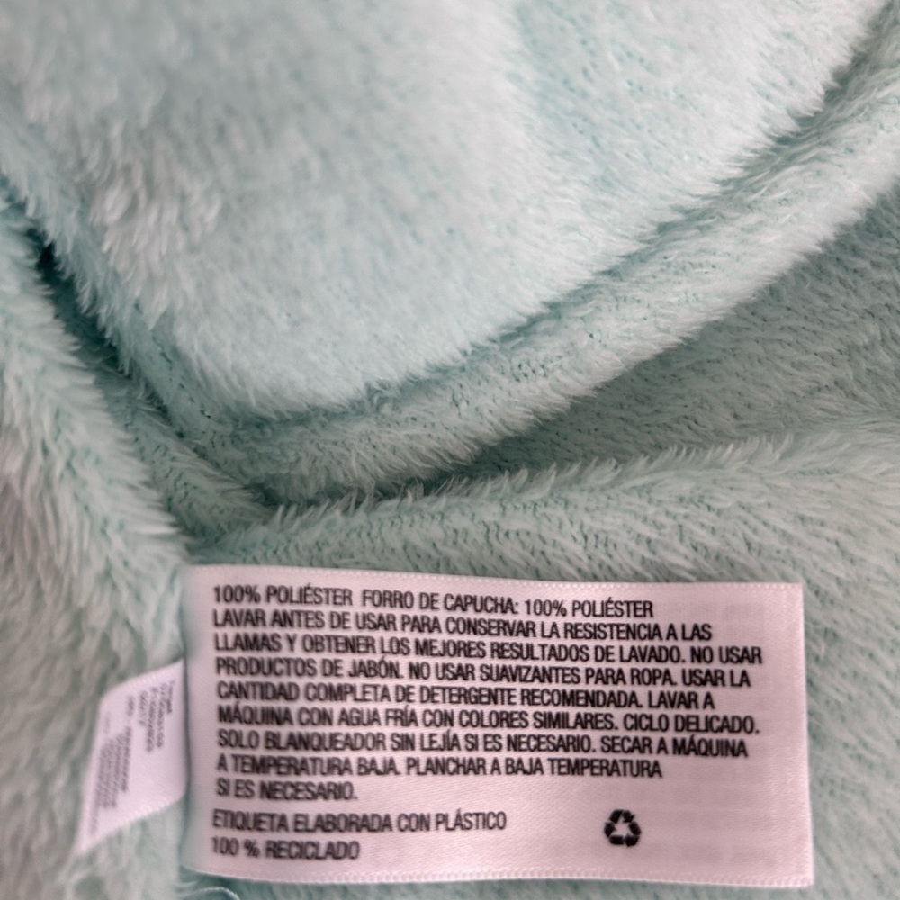 ❤️5 For $20❤️ Unicorn Hooded Pajama Robe Light Blue w Fringe w Pockets Size 6X❤️ - Picture 8 of 9